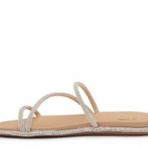 Mix No. 6 Moirea Sandals Silver Glitter - Size 9.5 Like New - Picture 10 of 14